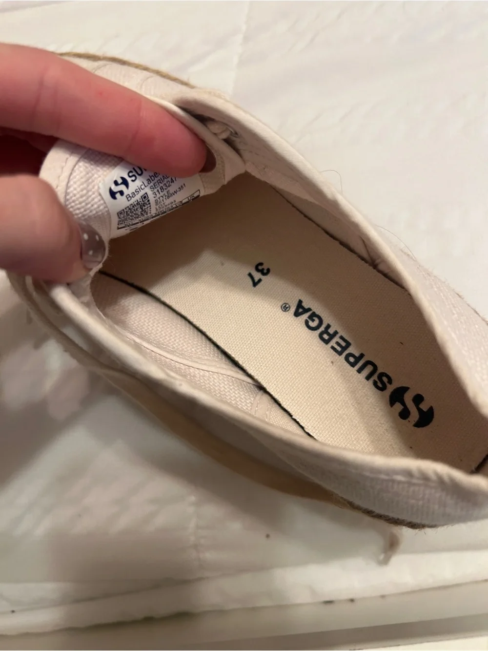 Superga Platform Espadrille Sneakers in Cream - Women